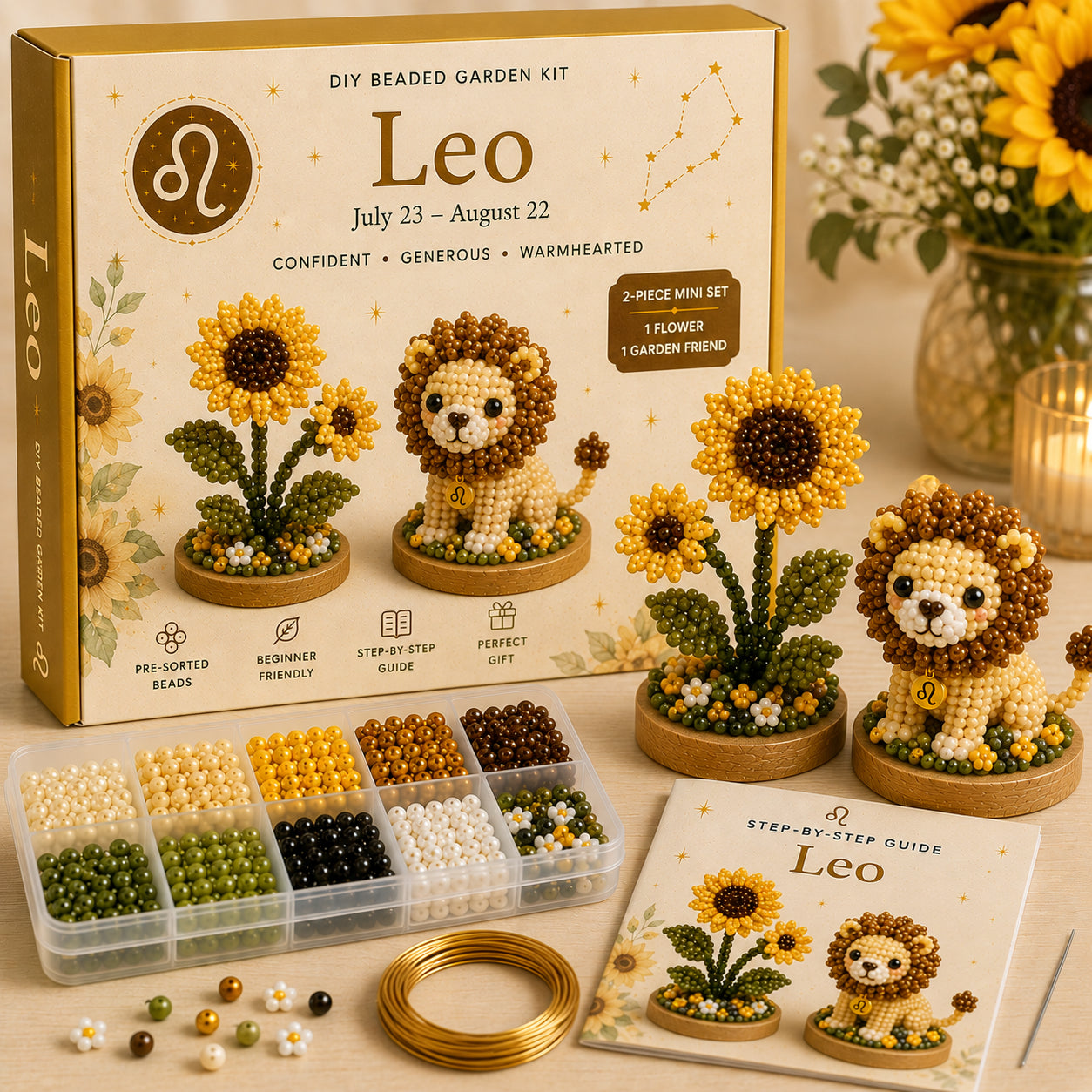 ✨ 12 Zodiac Signs DIY Beaded Garden Kit | Build Your Sign, Grow Your Magic